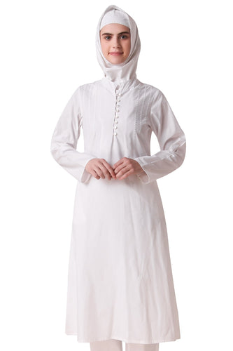 Hajna White Cotton Tunic