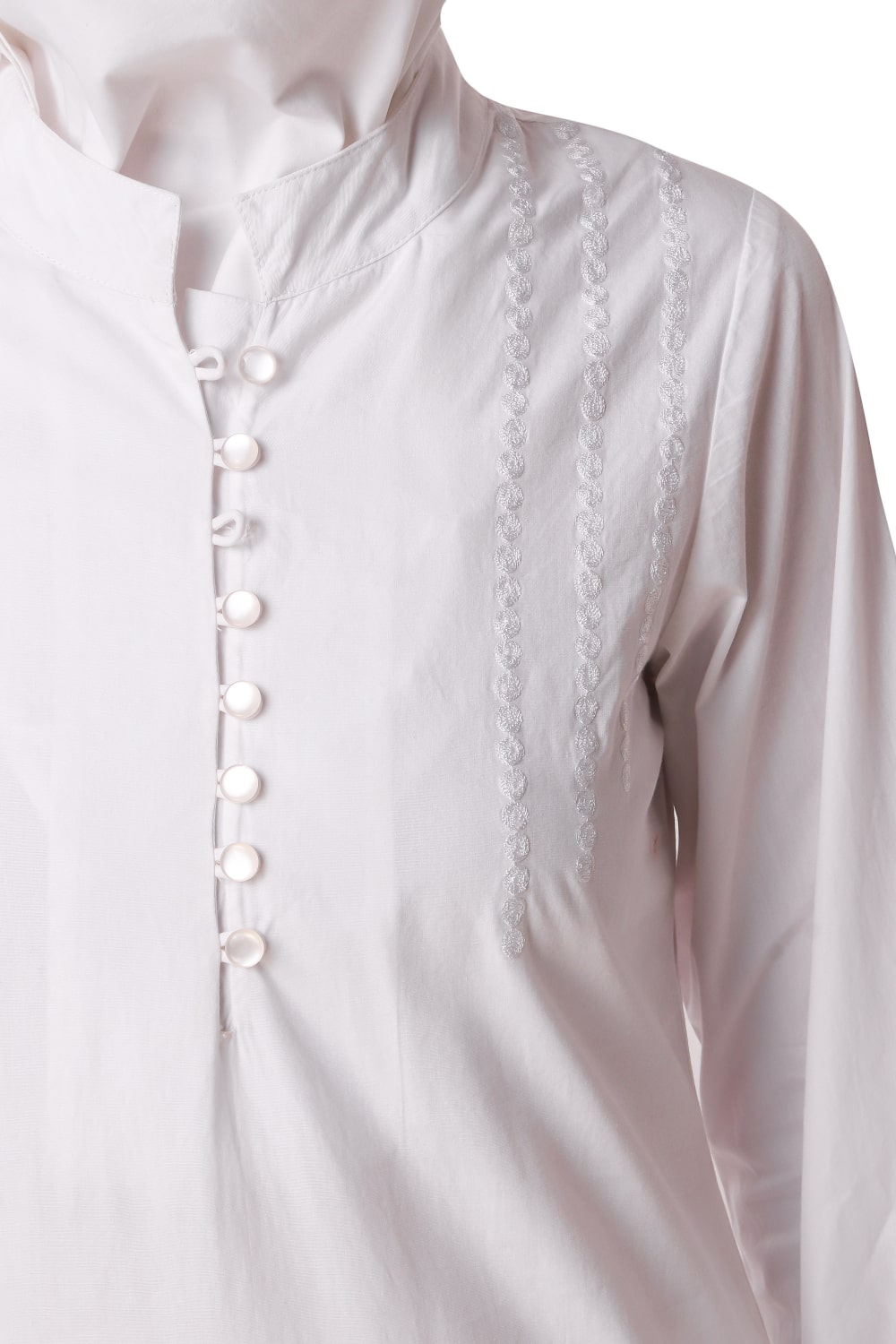 Hajna White Cotton Tunic