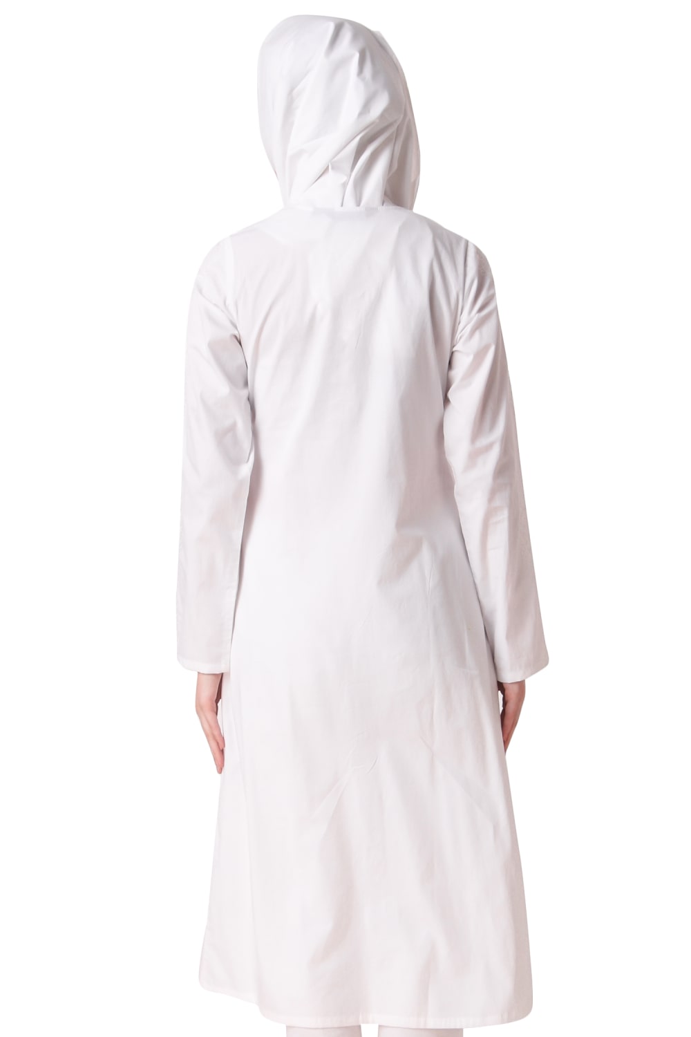 White Front Open Cotton Tunic