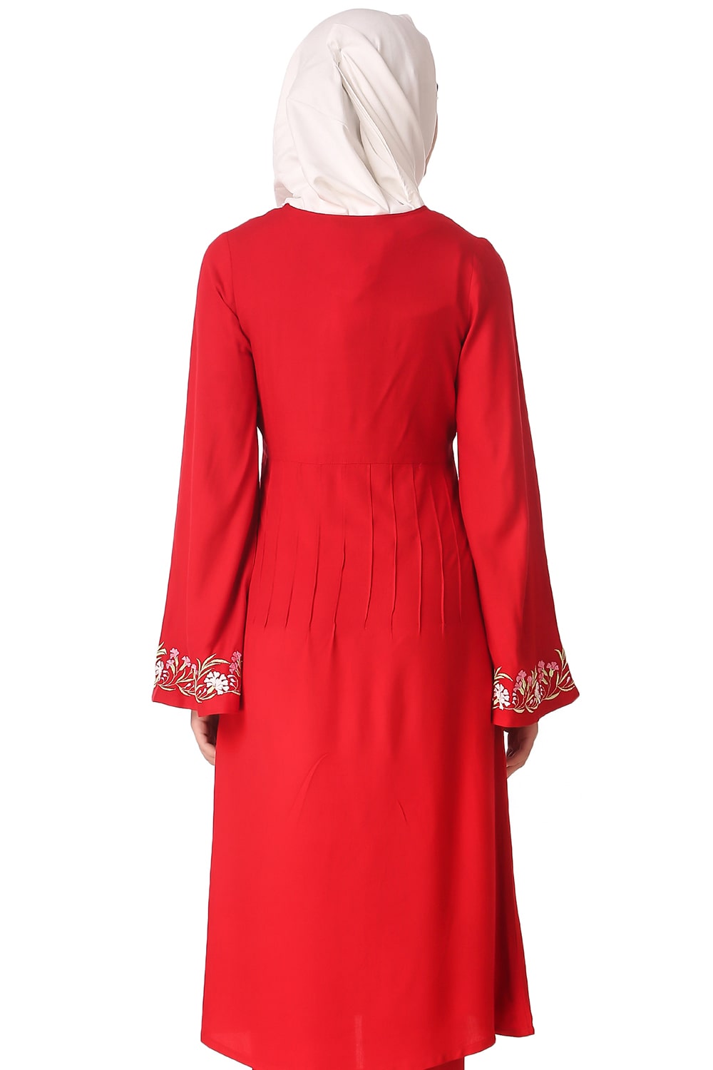 Red Bell Sleeve Rayon Tunic