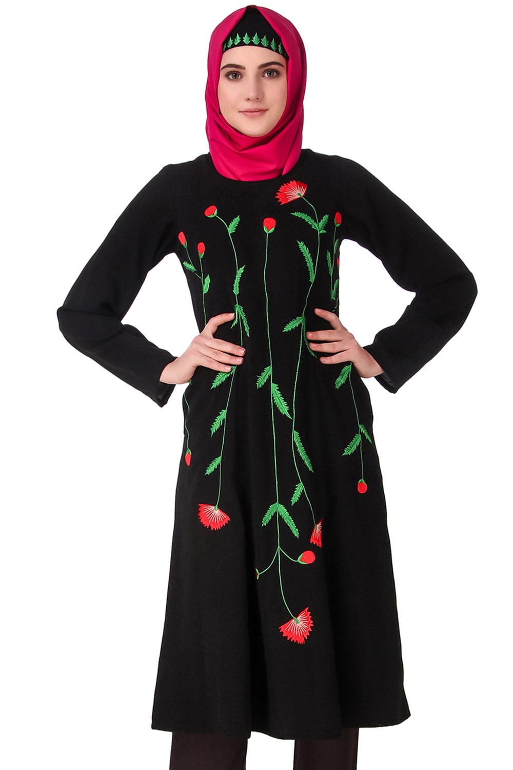 Long Embroidered Stem Nida Tunic