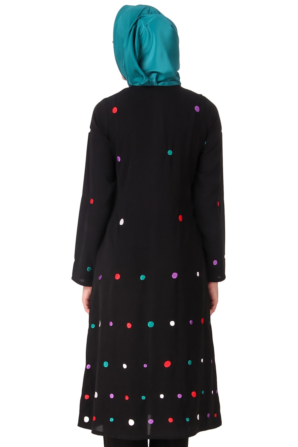 Colorful Embroidered Polka Dot Tunic