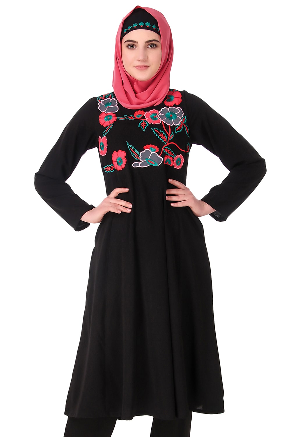 Floral Patchwork Semi-Circular Tunic