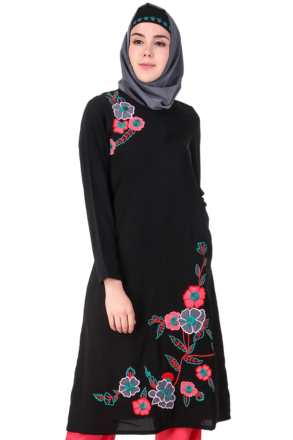 Floral Patch Work A-Line Tunic