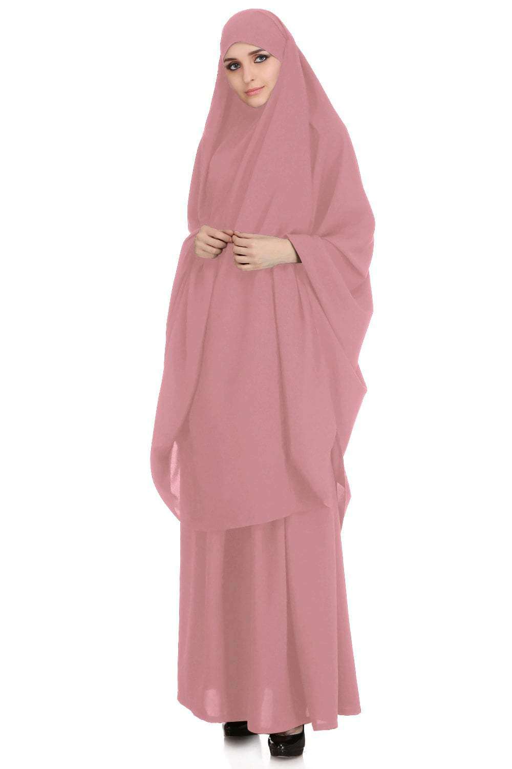 Jilbab/Khimar & Skirt Set In Breathable Nida Fabric