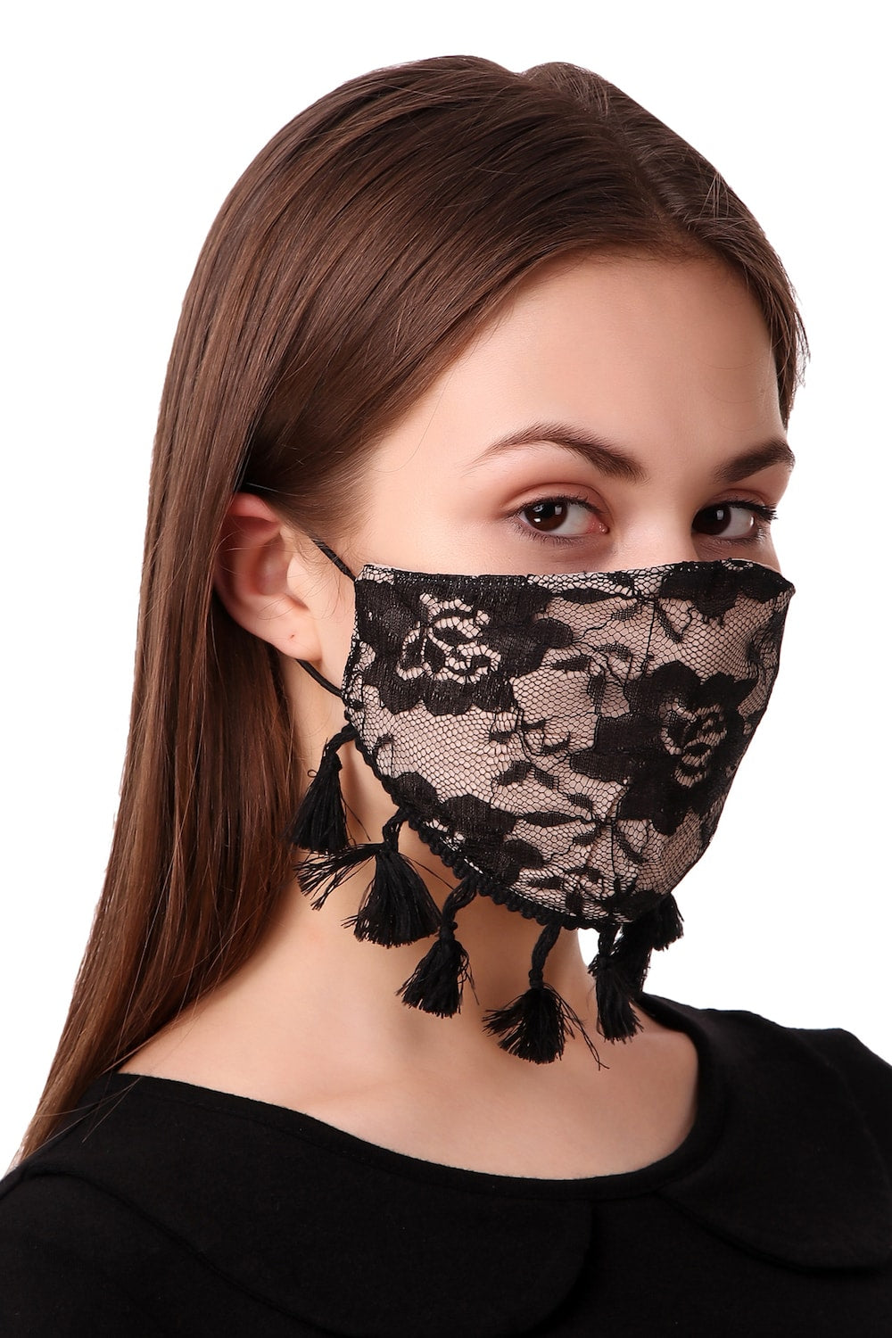 Fancy Flower Net Face Mask