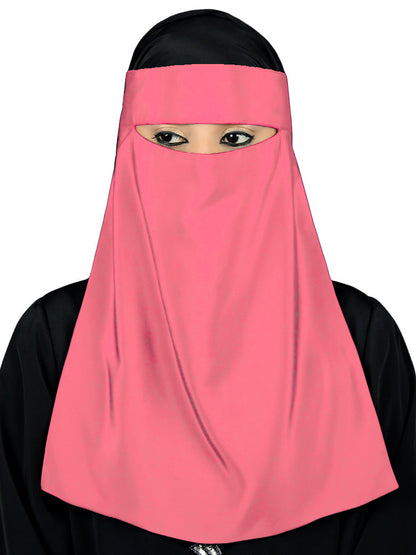 Single Layer Niqab, Saudi Style, Muslim Face Veil in Crepe/Nida