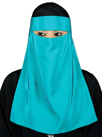 Single Layer Niqab, Saudi Style, Muslim Face Veil in Crepe/Nida