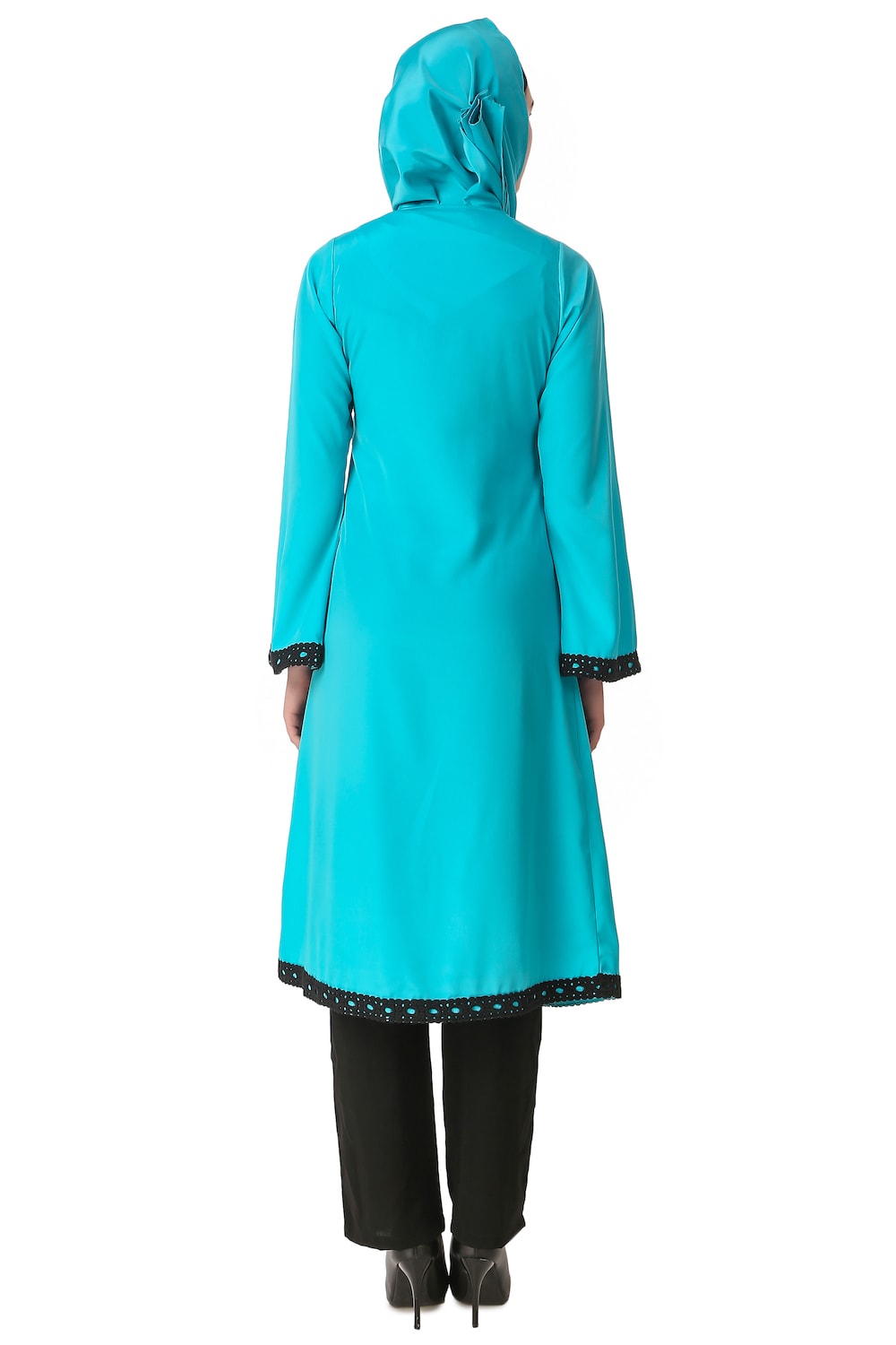 Makalah Maternity Turquoise Crepe Salwar Kameez