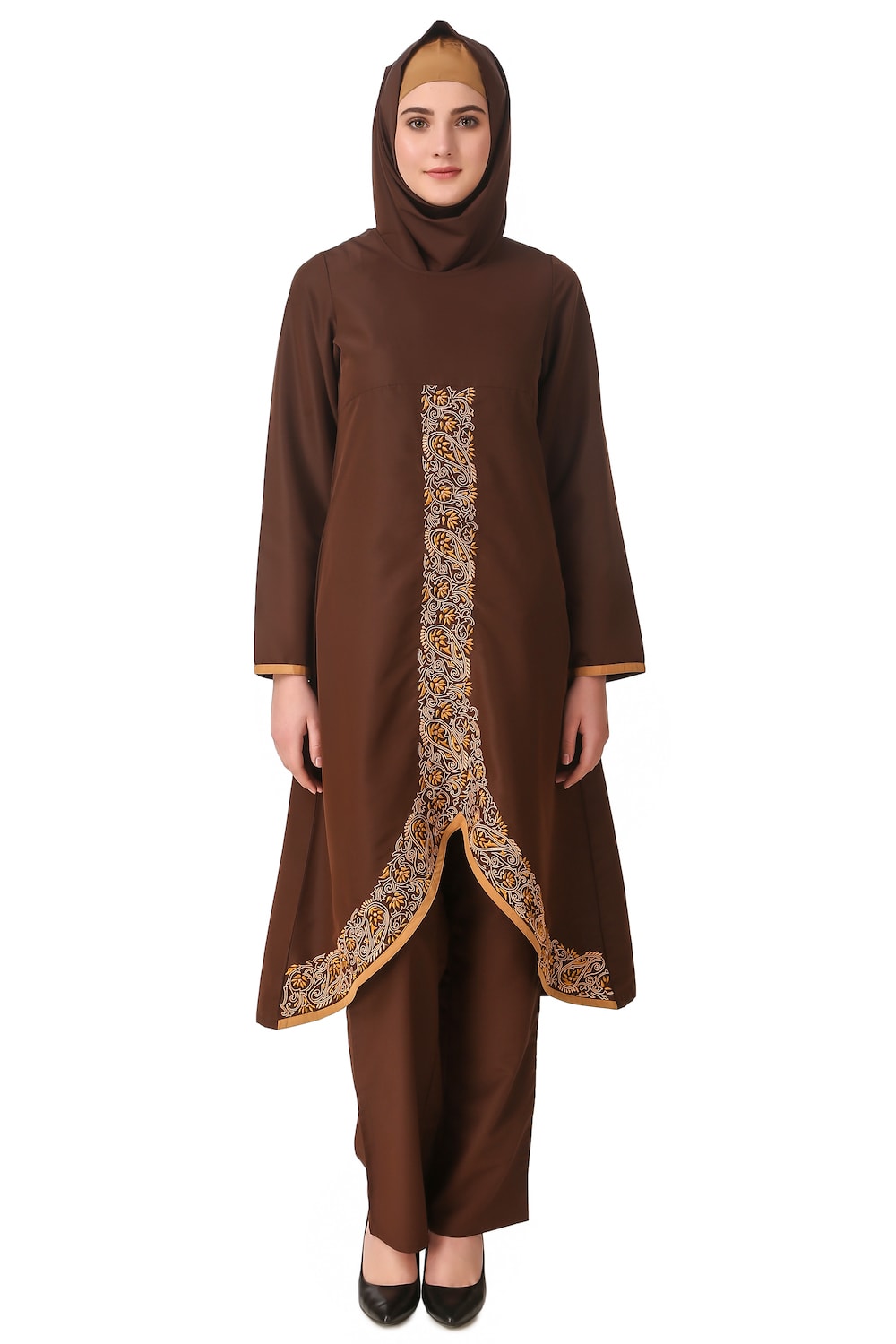 Shimaz Brown Kashibo Salwar Kameez