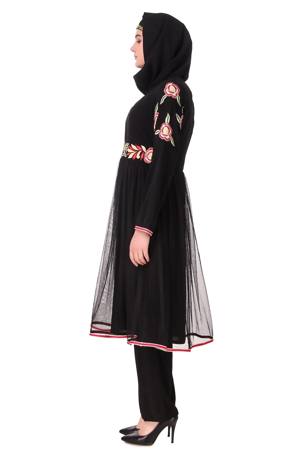 Mumina Black Nida & Net Salwar Kameez