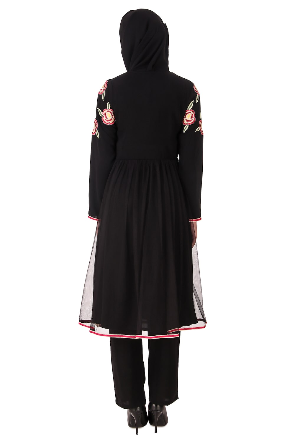 Mumina Black Nida & Net Salwar Kameez