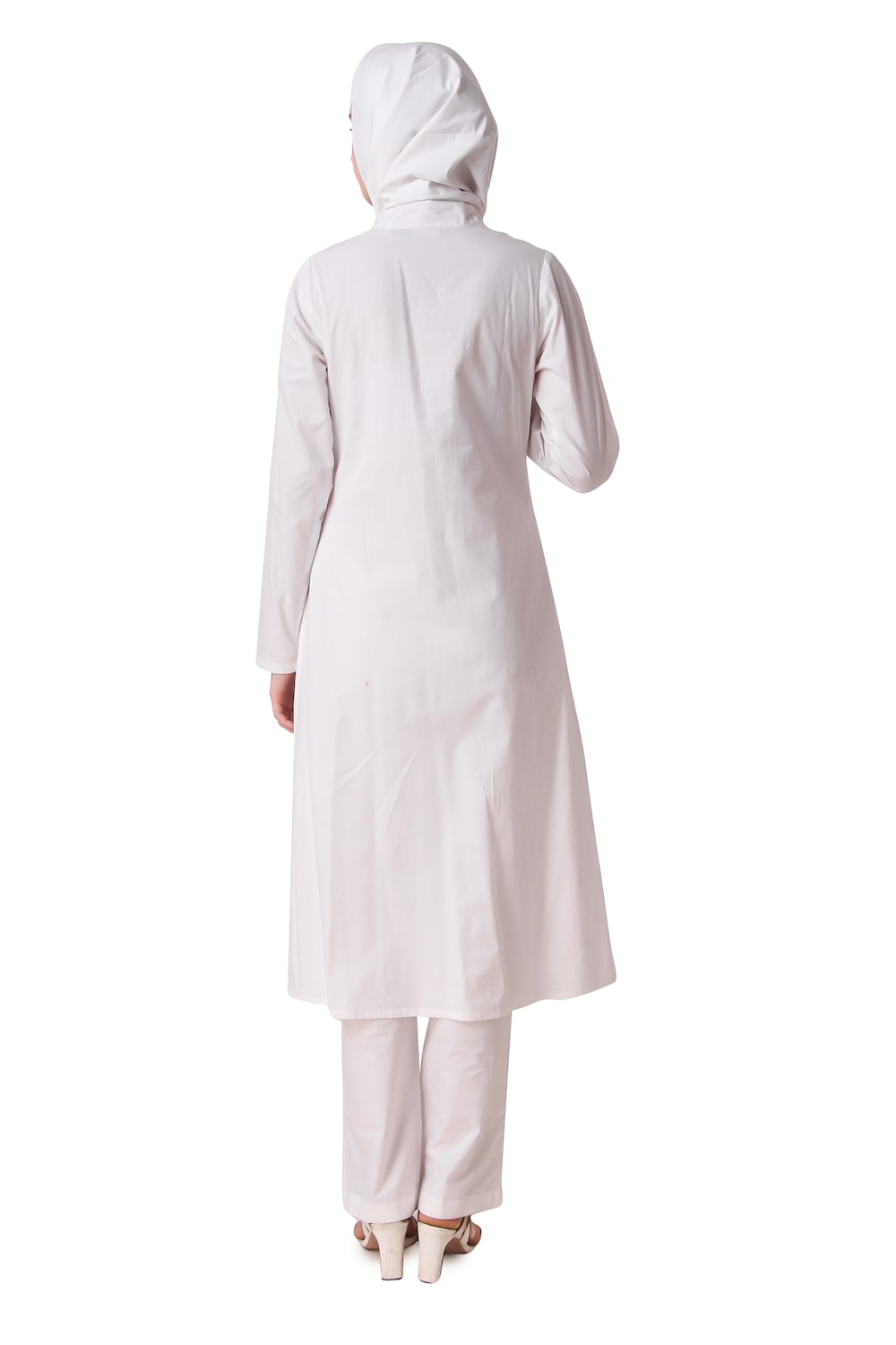 Hajna White Cotton Salwar Kameez