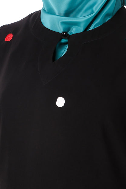 Colorful Embroidered Polka Dot Salwar Kameez
