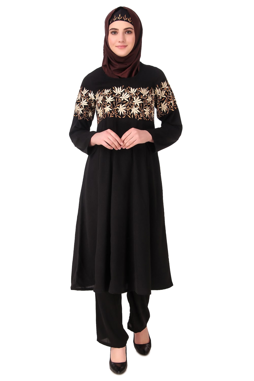 Horizontally Filled Floral Design Salwar Kameez