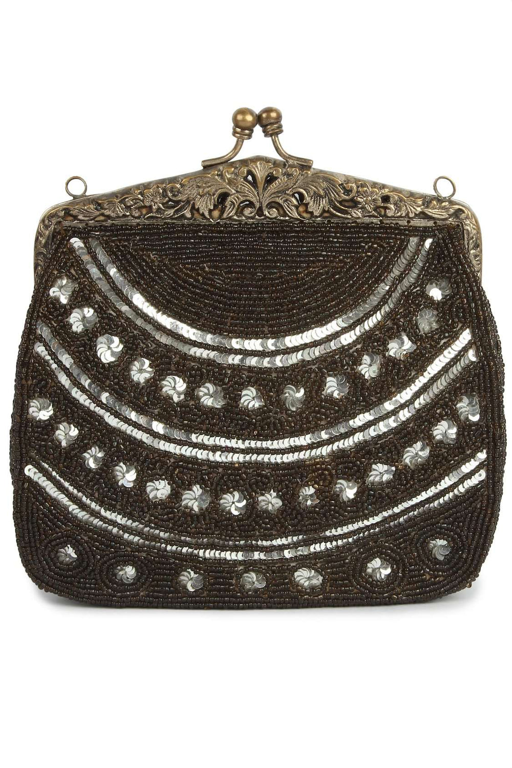 Leah Antique Silver Vintage Handbag