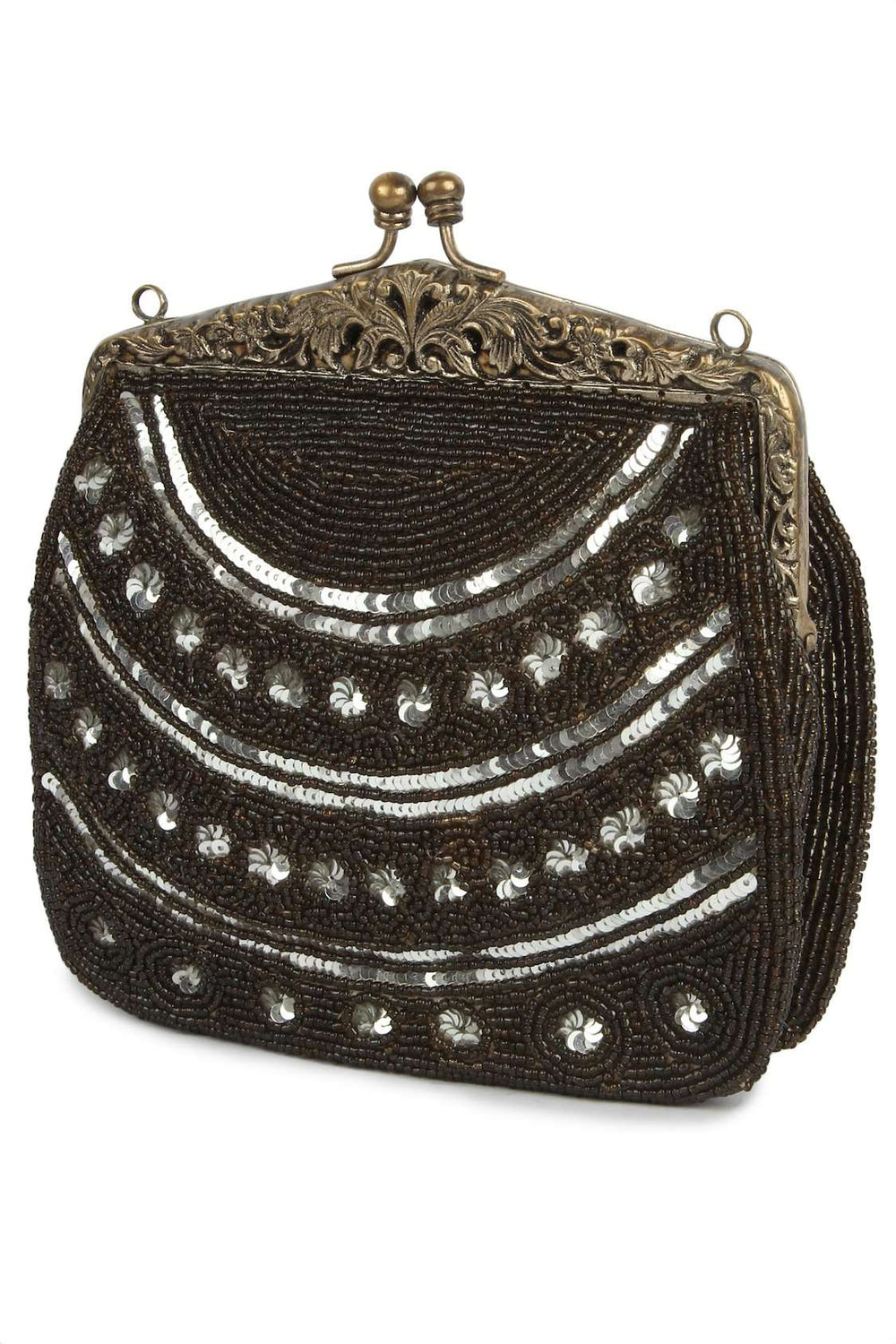 Leah Antique Silver Vintage Handbag