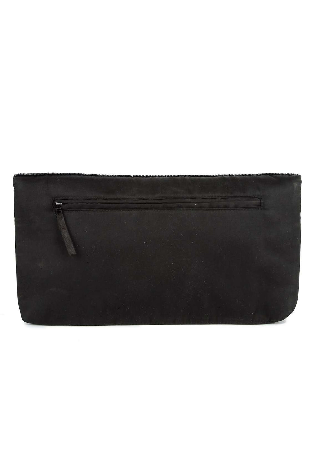 Hannah Peacock Feather Black Clutch Bag