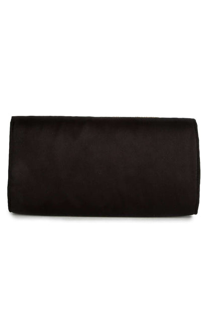 Reagan Black And Gold Clutch & Shoulder Bag