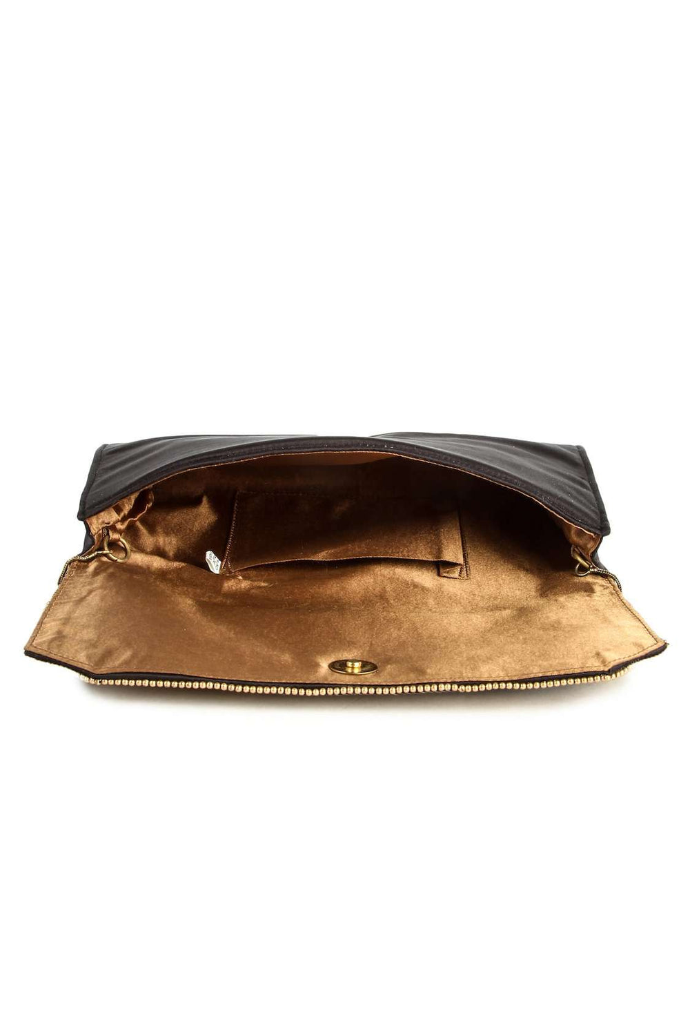 Reagan Black And Gold Clutch & Shoulder Bag