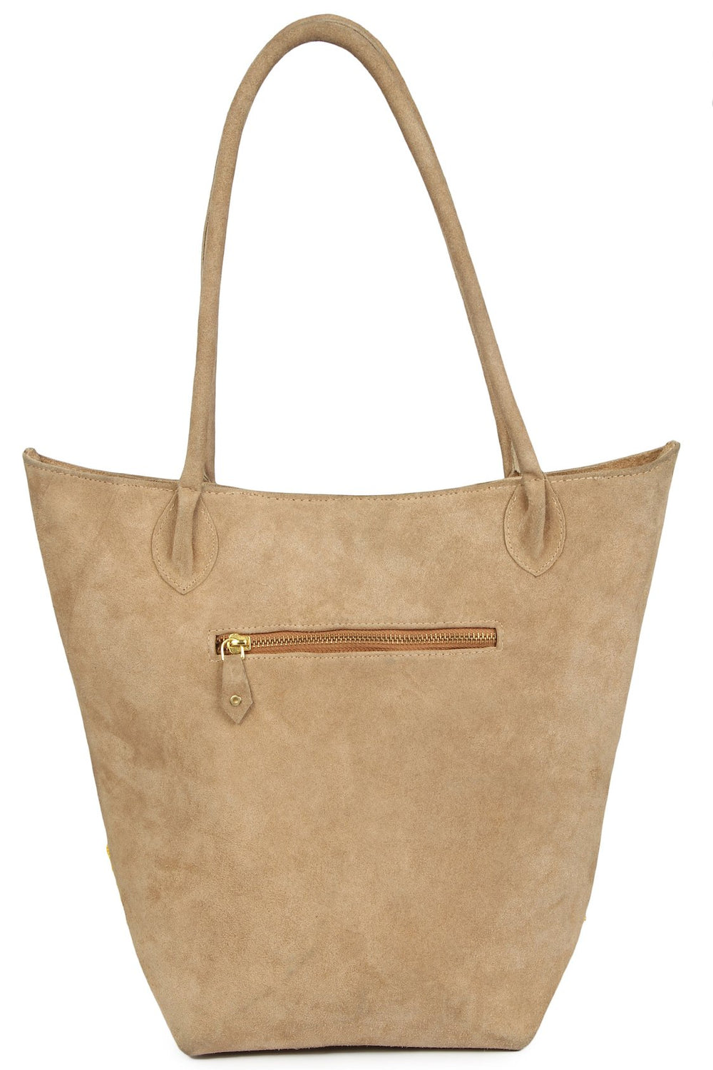 Aaliyah Beige Suede Leather Hand Embroidered Bag