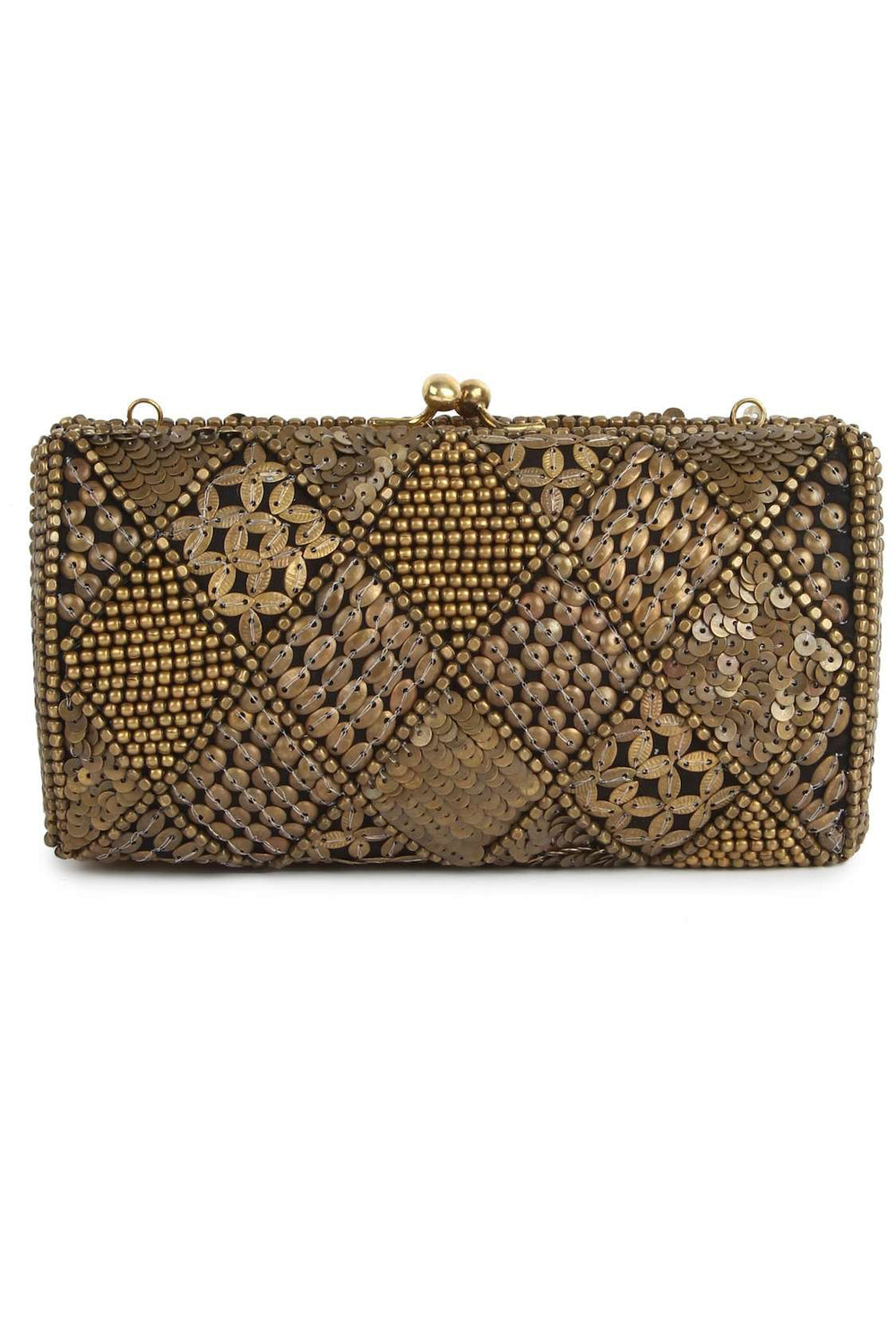 Kylie Gold Antique Box Bag