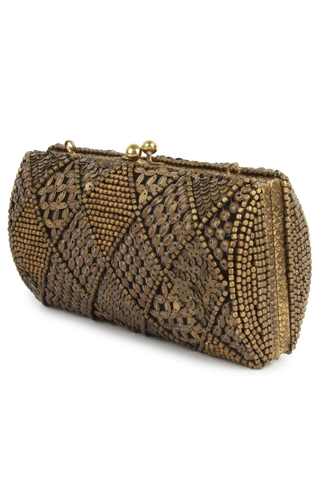 Kylie Gold Antique Box Bag