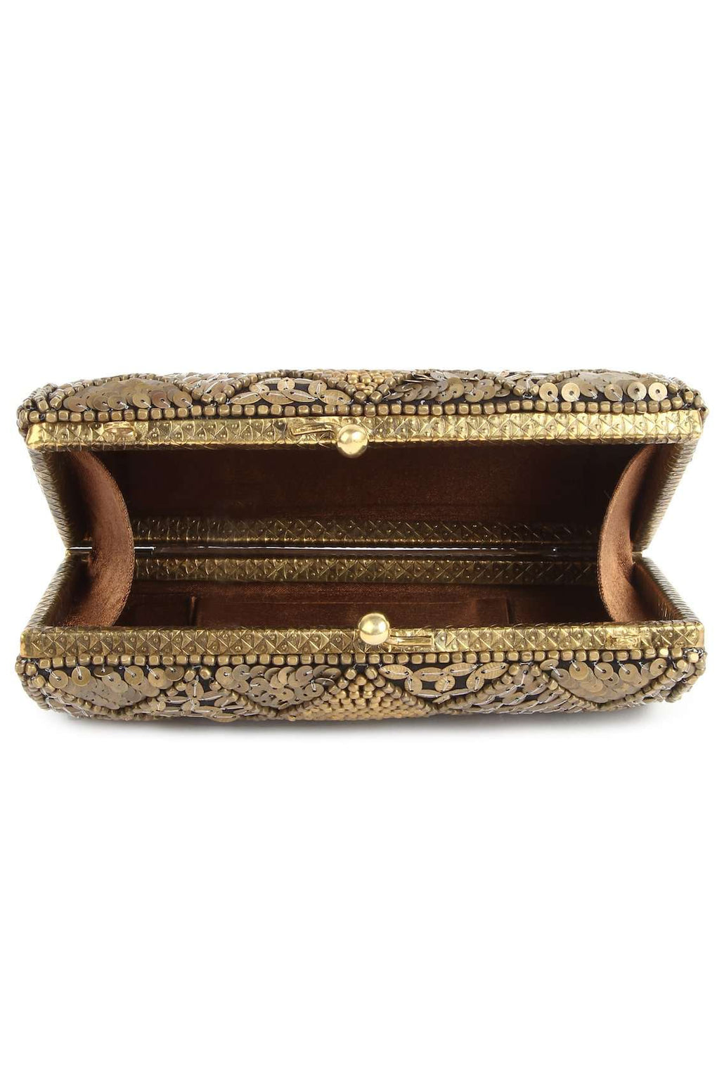 Kylie Gold Antique Box Bag