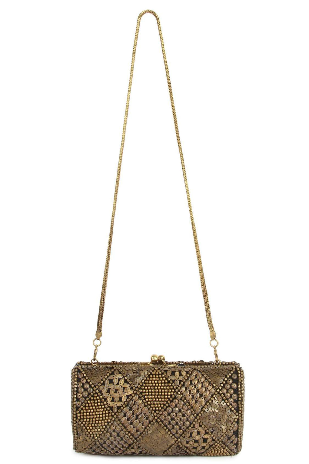 Kylie Gold Antique Box Bag