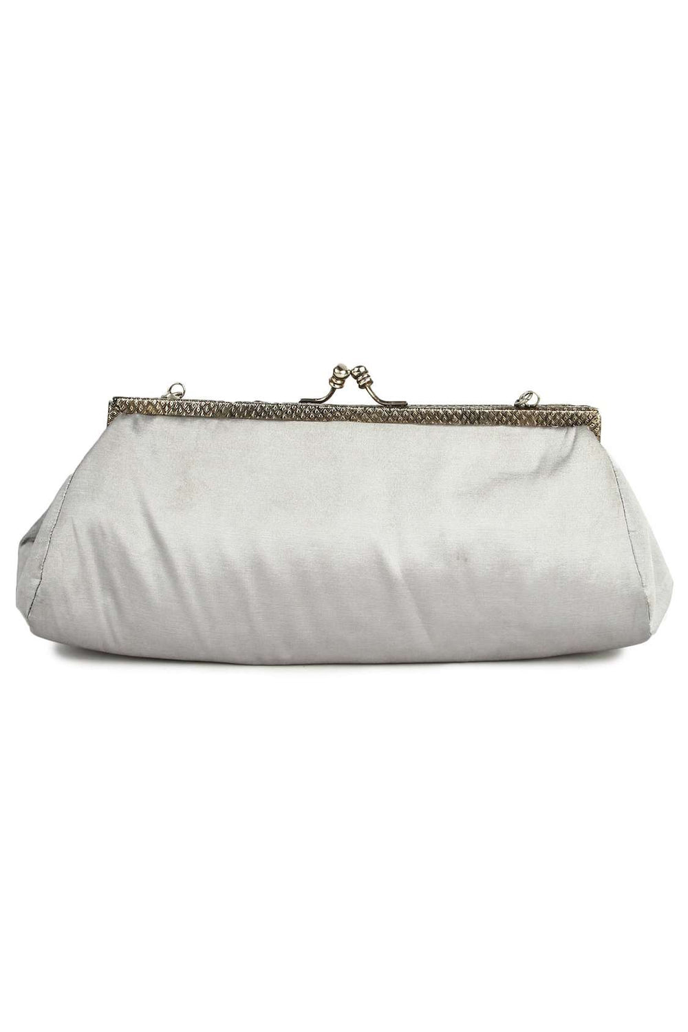 Emily Gray & Silver Brass Frame Evening Bag