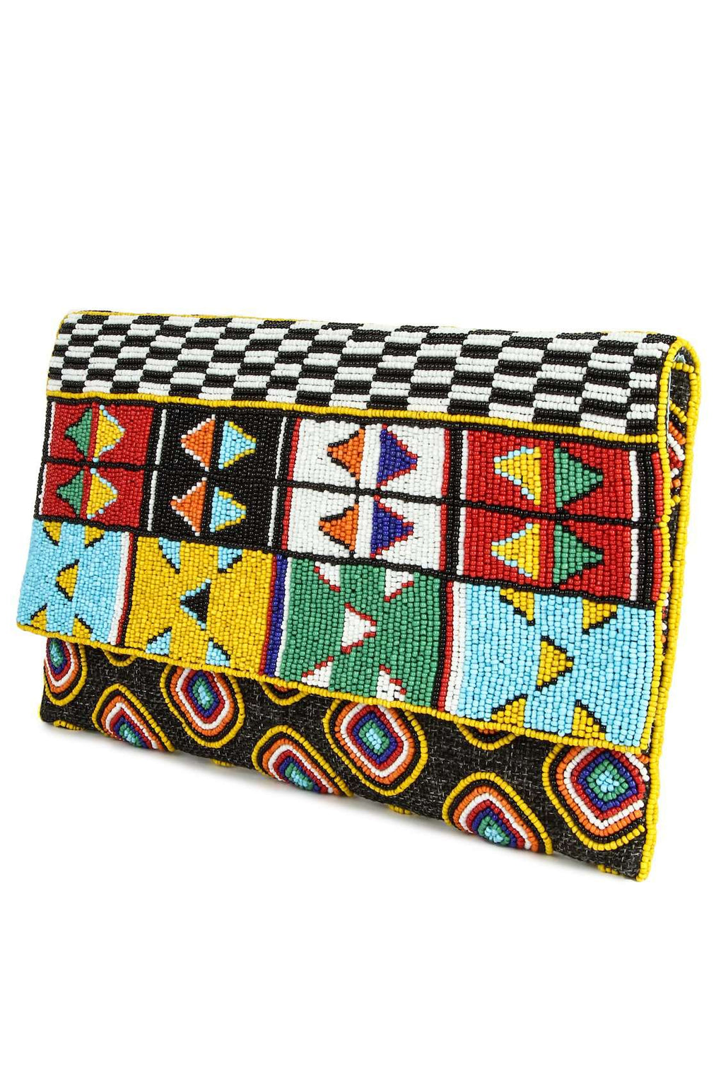 Kennedy Multi Colour Beaded Clutch Bag