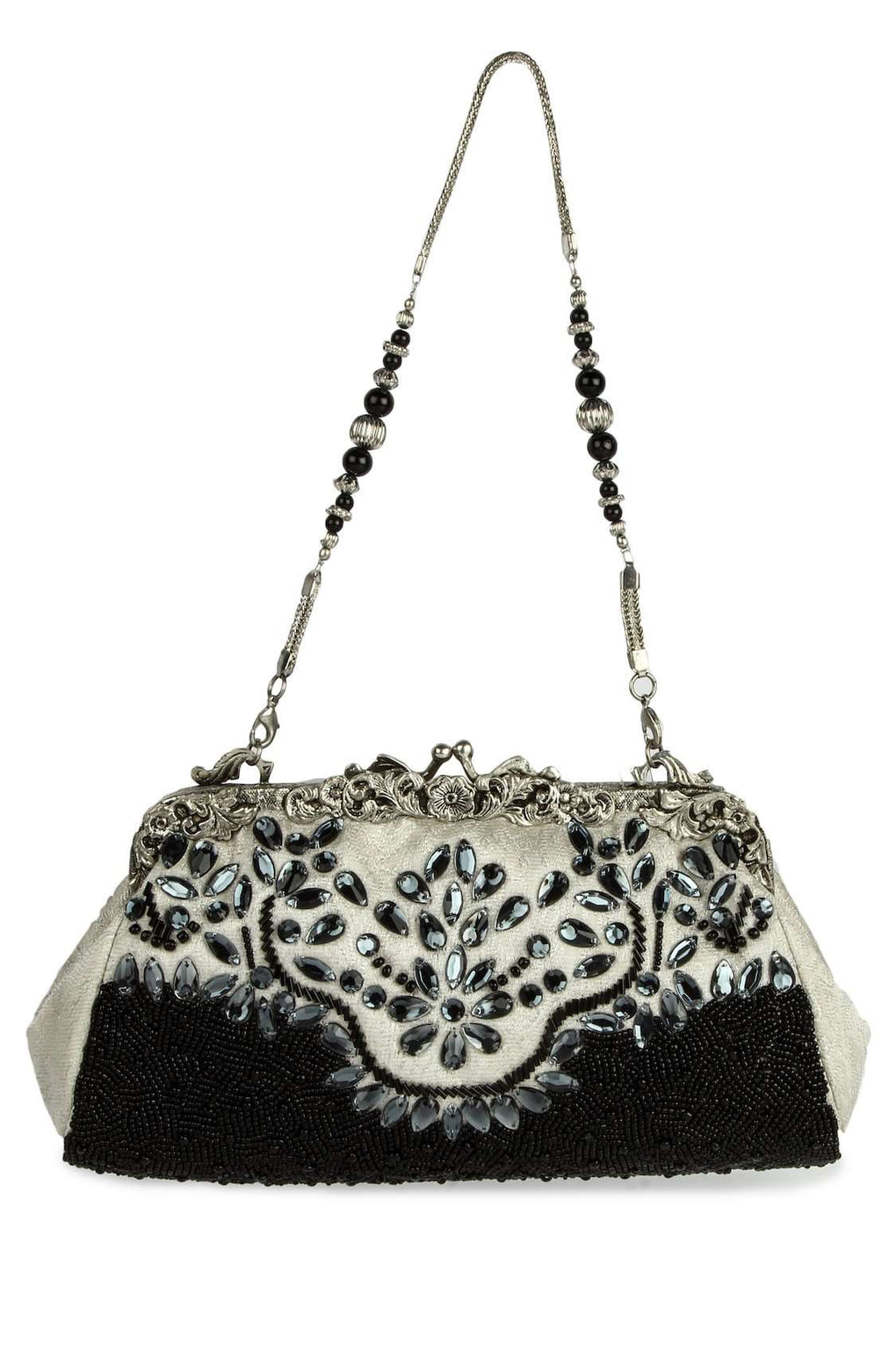 Riley White & Black Formal Evening HandBag