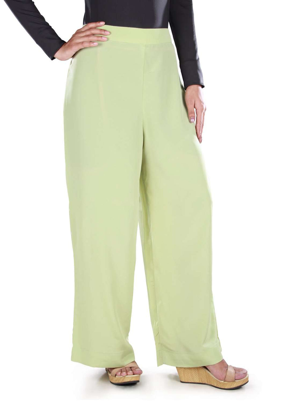 Rida Parrot Green Palazzo Pants