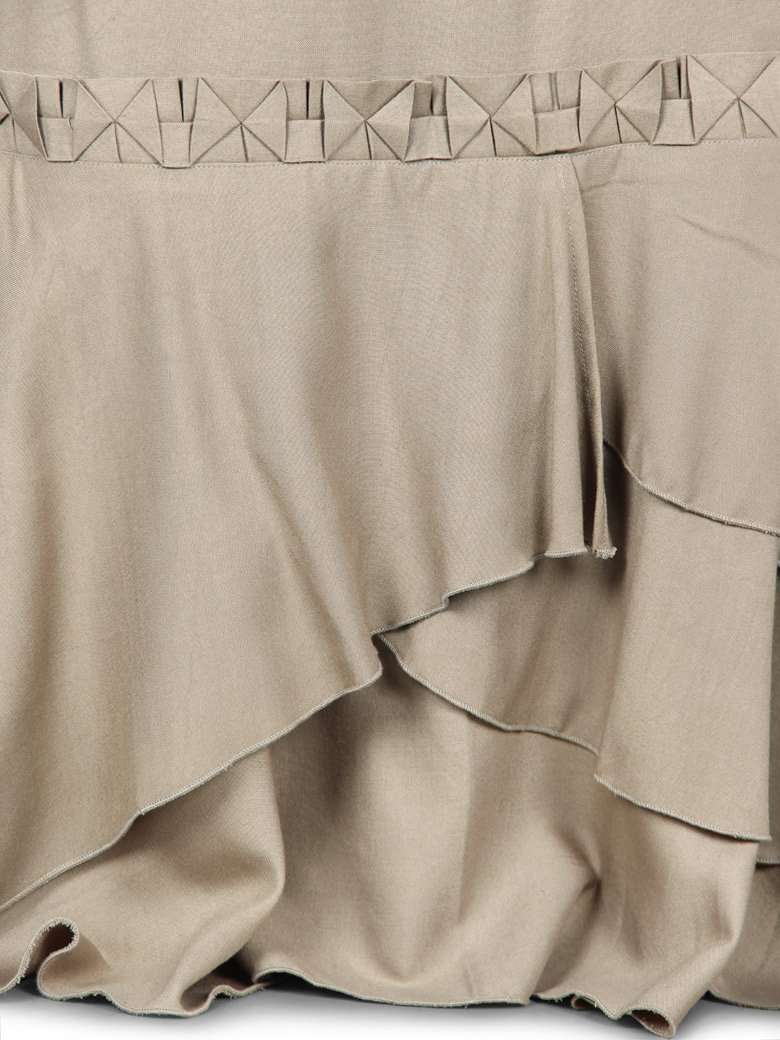 Wahuj Khaki Rayon Skirt