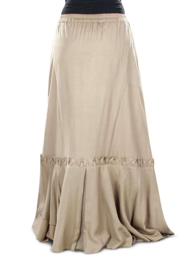 Wahuj Khaki Rayon Skirt