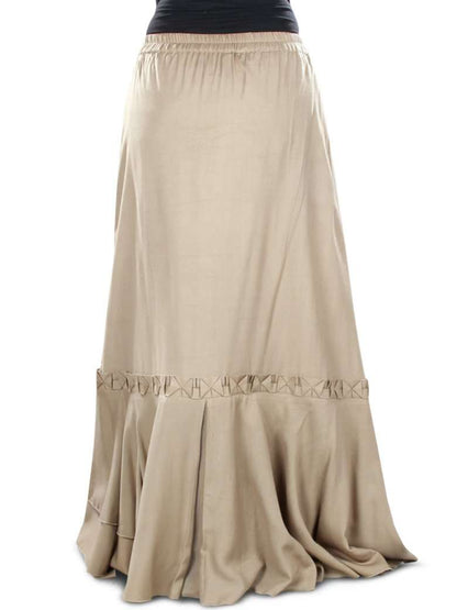 Wahuj Khaki Rayon Skirt