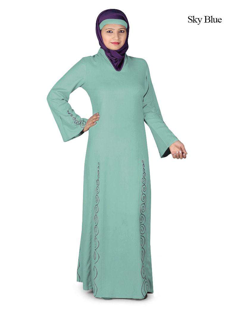Panel Embroidered Abaya