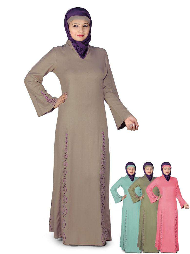 Panel Embroidered Abaya