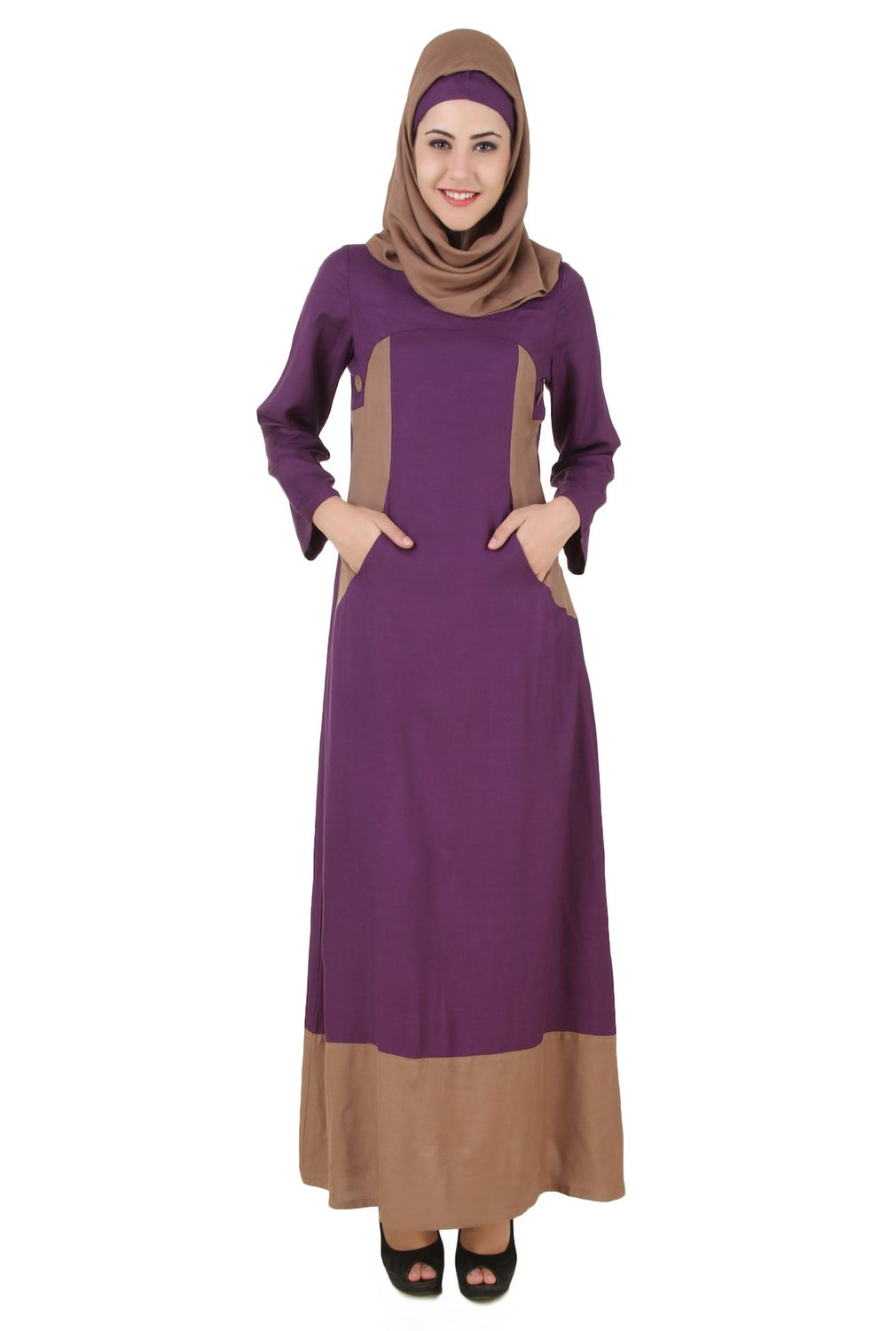 Afreen Purple Rayon Abaya