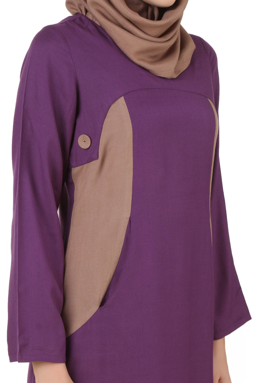 Afreen Purple Rayon Abaya Hijab