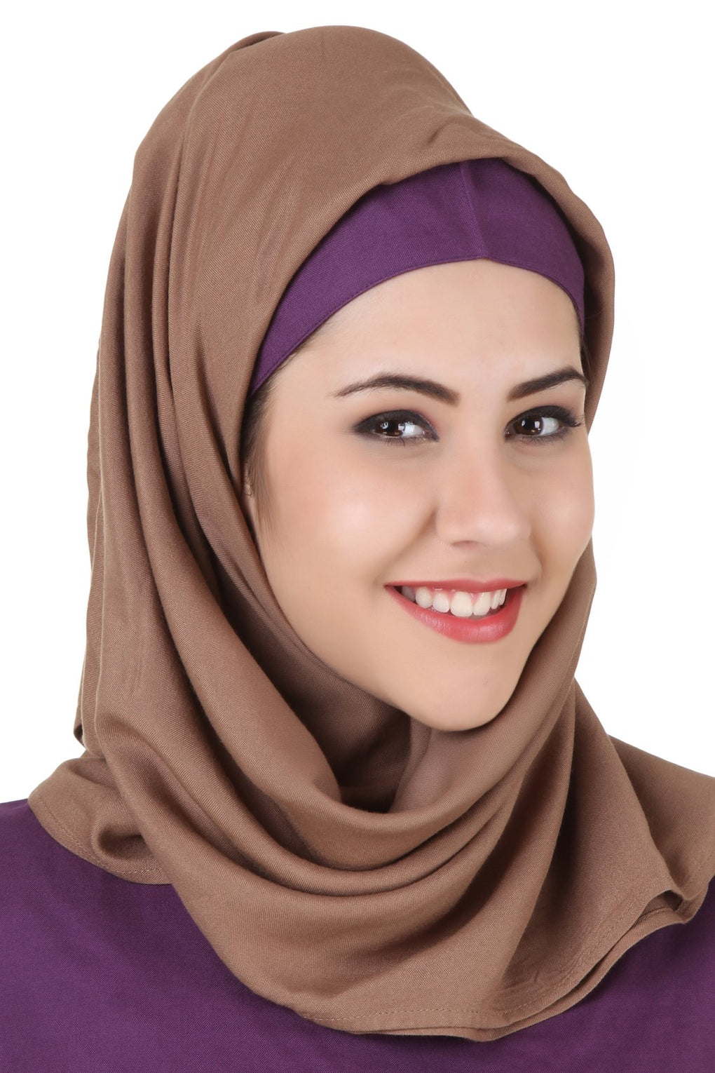 Afreen Purple Rayon Abaya Hijab