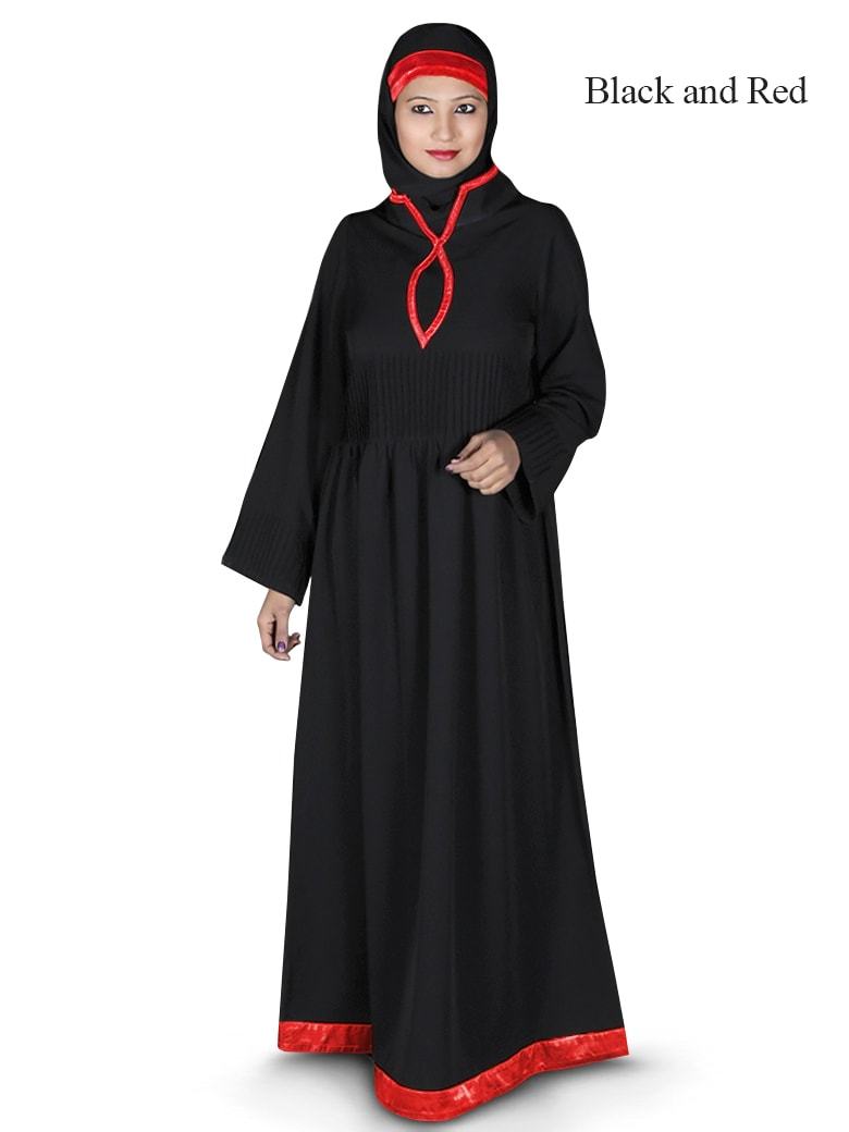 Adeeva Abaya Black & Red