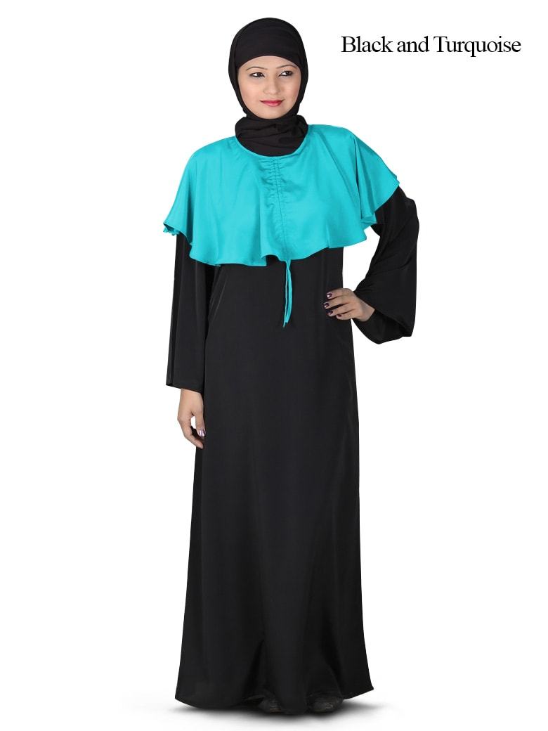 Aimal Abaya Black & Turquoise