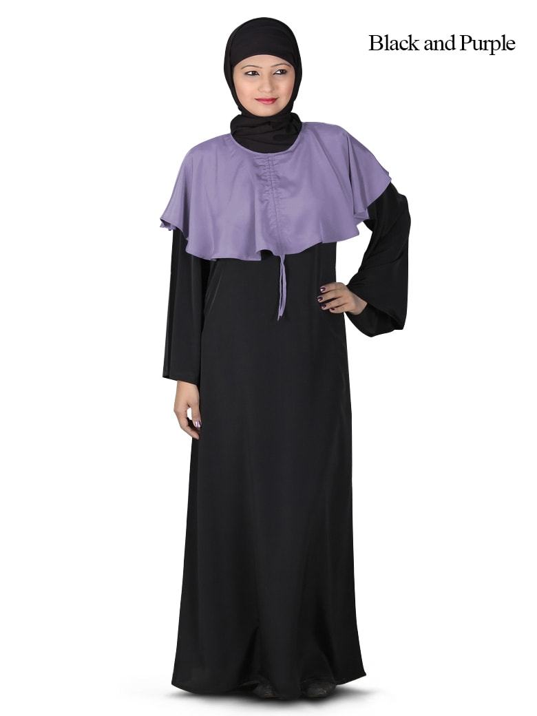 Aimal Abaya Black & Purple