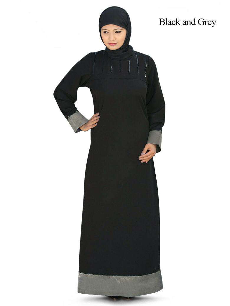 Mysah Abaya Black & Grey