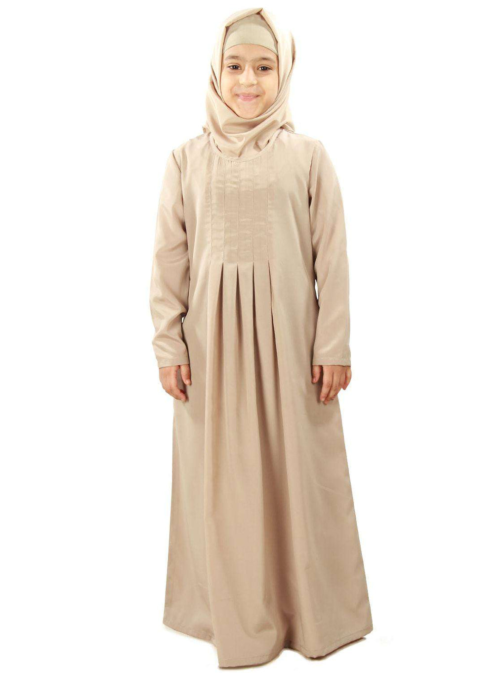 Zulekha Warm Grey Nida Kid's Abaya