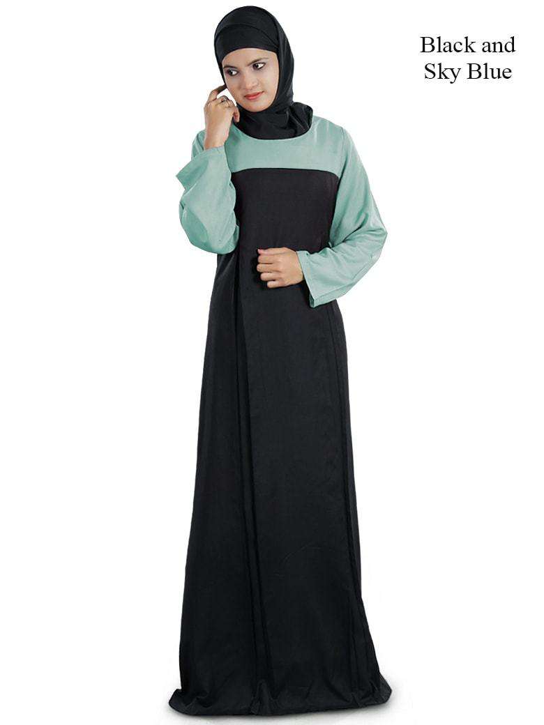 Eliza Abaya Black & Sky Blue