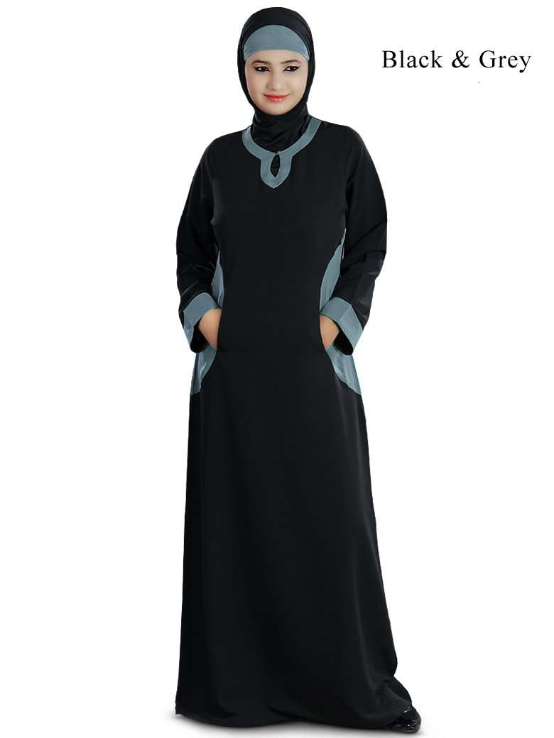 Daria Abaya Black & Grey