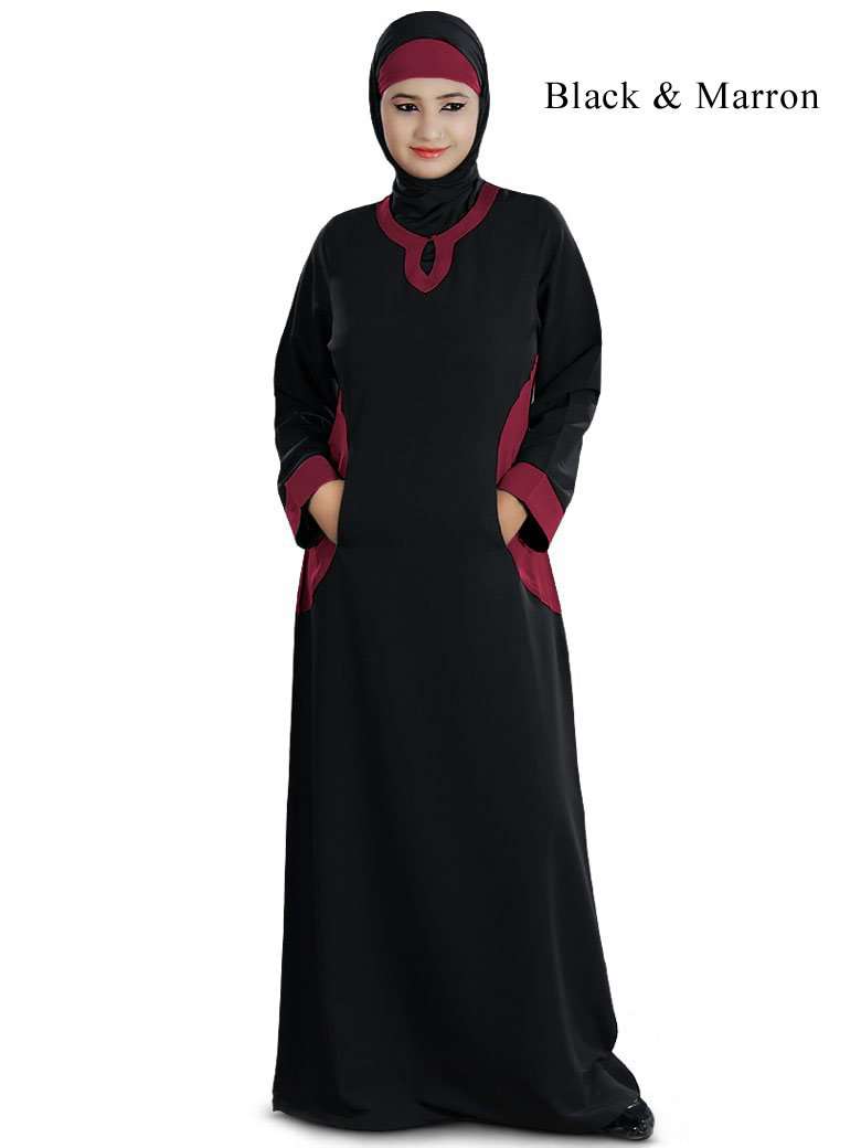 Daria Abaya Black & Marron