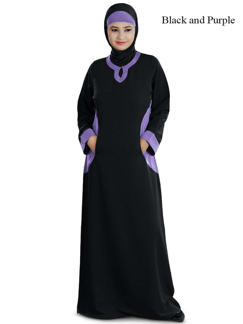 Daria Abaya Black & Purple